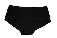 HEALTHFAB ; The Fabulous You Cotton Blend Gopadfree Heavy Period Panty Hipster Leak Proof Underwear for Medium to Heavy Flow,Reusable for 2 Years Without Pads (Black,M),Pack of 1,Women