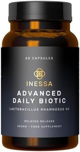 Inessa Daily Biotic - Probiotics for Women Digestive Health with Delayed Release Technology - Advanced Probiotic with 10 Billion CFU - Lactobacillus Rhamnosus Strain 60 Vegan Capsules for Men & Women