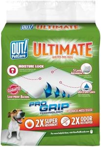 OUT! Ultimate Pro-Grip XL Dog Pads | Absorbent Pet Training and Puppy Pads | Grip Technology Prevents Slipping and Bunching | 20 Pads | 21 x 30 Inches