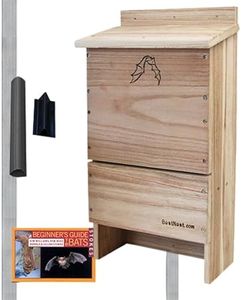 BestNest Triple-Celled Bat House Kit with Pole, 250 Bats