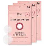 Rael Miracle Invisible Spot Cover - Hydrocolloid, Absorbing Cover, Skin Care, Facial Stickers, 2 Sizes (72 Count)