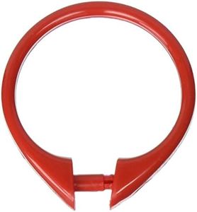 Carnation Home Fashions Snap Plastic Shower Curtain Hooks, Red