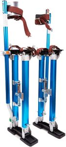 IN WHICH BAY Drywall Stilts Walking Taping Professional Aluminum Tool Stilt 24"-40" for Sheetrock Painting or Cleaning（Blue）