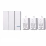 Mengshen Wireless Light Switch Kit - Remote Control Wall Switch Ideal for Indoor Lamps, IP54 Waterproof and Up to 100ft Range