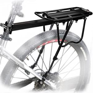 MAIKEHIGH Ajustable Carrier Trasera para Bicicleta portaequipajes Bicicleta Accesorios Soporte de Equipo Footstock Bicicleta Portador Estante con Reflector