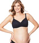 Cake Lingerie Maternity Nursing Croissant Smoothing Seamfree Flexi-Wire Bra,Black,36C UK/36C US