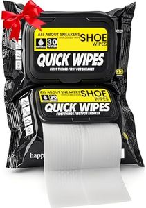 Shoe wipes Pack of 2 Total 60 Pcs Sneakers Cleaning Quick Wipes Removing Dirt and Stains with Disposable Shoe Wipe