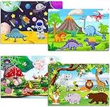 Puzzles for Kids Ages 3-5 Years Old 30 Piece Colorful Wooden Puzzles for Toddlers Learning Puzzles Boys and Girls Playset for 3 4 5 6 Years Old (4 Piece Puzzles)