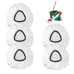 Mop Head Replacement, 5 Pack Mop Head Compatible for Vlieda Triangle Swivel Mops, Microfiber, Deep Cleaning, Machine Washable and Easy to Replace