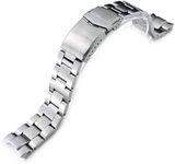 20mm Super 3D Oyster Watch Band for Seiko Alpinist SARB017, Brushed, V-Clasp