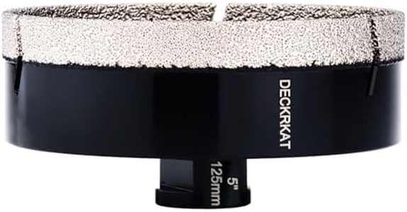 5 Inch Diamond Hole Saw, 125mm Tile Hole Saw Drill Bit Diamond Tipped for Granite Marble Ceramic Glass Porcelain Quartz Tiles Stones Countertop, Core Drill Bits with 5/8-11 Thread for Angle Grinders