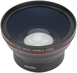 Bewinner 58 mm 0.43 x HD Wide Angle Optical Glass Camera Lens with Macro Lens, Compatible with Lenses with Front Filter with 58 mm Diameter