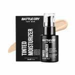 Battle Cry Lightweight Instant Hydration Tinted Moisturizer For Men, Non Greesy Flawless Face, Long Lasting Face Cream Beneficial For All Skin Types, Available In 3 Shades, (30ml, Light)