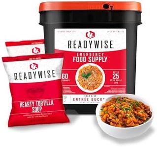 READYWISE - Entrée Grab & Go Bucket, 60 Servings, Emergency, MRE Supply, Premade, Freeze Dried Survival Food for Hiking, Adventure & Camping Essentials, Individually Packaged, 25 Year Shelf Life