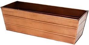 Achla Designs C-20C Copper Plated Flower Box, Medium Window Flowerbox Planter