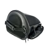 MIGHTYDUTY Motorcycle Tail Bag Backseat PU Leather Motorbike Tank Bag Multifunctional Waterproof for Riding Travel Rear Seat Motorcycle Saddle Bags Black