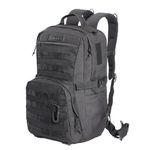 Tripole Captain 25 Litres Tactical Backpack with MOLLE Webbing and Carabiner (Black)
