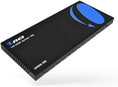 OREI 4K 1 in 8 Out HDMI Splitter 4:4:4 8-bit - HDMI 2.0, HDCP 2.2, 18 Gbps, 4K @ 60Hz HDMI Duplicator/Distributor UltaHD High Resolution (UHDS-108) (1x8)