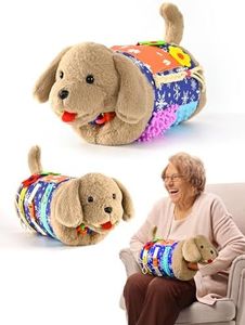 ALACCOM Fidget Blanket and Muff Dog for Adults with Dementia,Alzheimers Dementia Activities Products for Seniors and Elderly,Gift Game and Sensory Fidget Toys for Alzheimer’s or Dementia