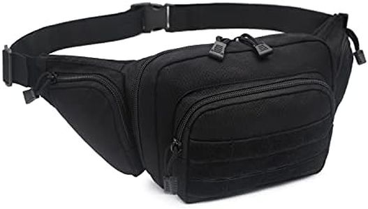Ocultado Bolsa de Pistola, De múltiples Fines Táctico Pistola Caso Riñonera Cangurera (Negro)