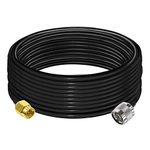 TUOLNK SMA to N Type Cable RG58 32.8ft(10M) Low Loss High Frequency WiFi Antenna Extension Cable Black SMA Male to N Male Coaxial Cable 50ohm for 3G 4G LTE Antenna Wireless Network