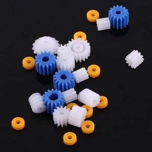 LEEQ 26 pcs Engranajes de Plástico Husillo Engranaje Helicoidal Mini Engranaje para Avión Coche Modelo DIY Robot Engranaje Kit (2mm/2,3 mm/3mm/3,17mm/4mm)