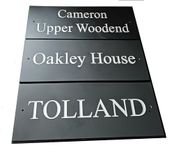 Deep engraved natural slate house sign, house name, memorial plaque 40cm x 14cm, fixings included