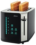 Oster 2-Slice Touchscreen Toaster with Digital Controls, Black and Stainless Steel