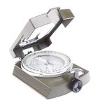 Portable Camping Compass Military Army Geology Lensatic Prismatic Compass Multi Functional Outdoor Camping Exploration Tool with Fluorescent Light Aluminum Alloy Gifting Item