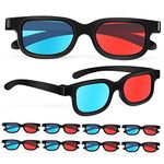 RORPOIR Anaglyph 3D Viewing Glasses - Red- 3D 10Pcs Lightweight Game Movie Glasses for Home Theater Compatible with TVs Computer Monitors Projectors Enhance Your 3D