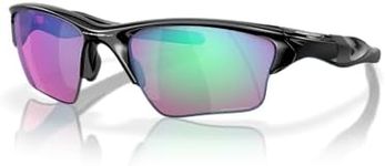 Oakley Men's OO9154 Half Jacket 2.0 XL Rectangular Sunglasses, Polished Black/Prizm Golf, 62 mm