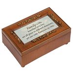 Family Like Branches On A Tree Woodgrain Petite Rose Music Box Plays What a Wonderful World