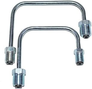 A-Team Performance Proportioning Valve Lines for MC7161 - Compatible with Ford, Chrome Bottom Mount with 9/16" and 1/2" Ports - Includes Zinc-Coated Steel Brake Lines for Enhanced Performance