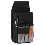 VIDAR TOOLS Small Tool Pouch with Belt Clip,Tool Pouch Bag.Tool Belt Pouches,Electrician Tool Pouch.Mini Organizer Pocket Attachment for Tool Belt,5 Pockets and Heavy-Duty Metal Belt Clip Attachment.