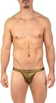 Gary Majdell Sport Men's Hot Prints Micro Bikini Swimsuit (Gold Hologram, Large)