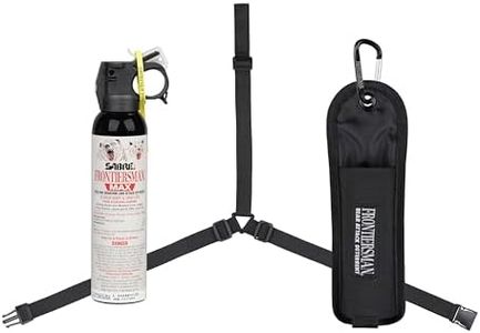 SABRE Frontiersman MAX Bear Spray & Mountain Lion Deterrent – 40‑Foot Range, Max Strength 2% Major Capsaicinoids, EPA‑Registered, Self Defense for Hiking, Camping, Hunting, Fishing & Biking, 9.2 oz