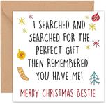 Felbridge Studio - Best Friend Christmas Card - Special Friend Christmas card - Friendship Xmas Cards - Funny - Cute Gifts for Friends BFF - 14cm