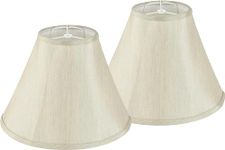 GO&SO Champagne Gold Bell Lamp Shades Set of 2 Medium Lamp Shade 6×13.4×10.6IN Traditional Lampshade for Table and Bedside Lamp - Handmade