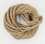 BOBBINY | Colored Strong Twisted Jute Twine Rope Linen Twine Rustic String Cord Rope, DIY Burlap String Rope, Party Gift Wrapping Cords Thread and Other Projects | Brown-2 | 6mm, 50 Meters