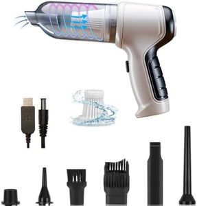 SHAYONAM 3-in-1 Handheld Portable Mini Vacuum Cleaner | 120W Cordless Blower for Car, USB Rechargeable | High-Power Wireless Cleaner | Washable HEPA Filter, Long Battery Life for Travel & Camping