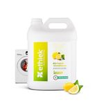 ETHIEK Natural Fabric Conditioner&Fabric Softener Liquid|5 Litres|Softer Clothes,Lemon Freshness|Plant Based,Non-Toxic,Eco-Friendly&Orgranic|Protects Shine|Safe For Woolens&Kids Clothes