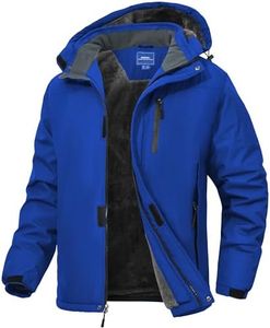 Zoofly Men's Mountain Ski Jacket Waterproof Fleece Liner Snow Coat Warm Winter Windproof Hooded Raincoat