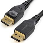 StarTech.com DP14MM4M Certified 8K DisplayPort 1.4 Cable, Black, 12ft