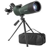 Spotting Scopes with Tripod, 25-75x70 HD Spotting Scope with Phone Adapter Carrying Bag, IP67 Waterproof Fogproof BAK4 FMC Spotter Scope for Bird Watching Target Shooting Hunting Wildlife Scenery