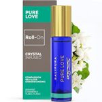 BALIPURA - Pure Love Crystal Aura Roll On- Jasmine Essential Oil with Rose Quartz Crystals - Essentail Oils for Body - Calming Essential Oils Roll On- Relaxation Gifts for Women