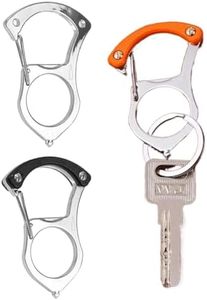 NTRUXZP Gancho de Hebilla de Llave de Coche,3 Piezas Llavero con Abrebotellas de Acero Inoxidable, Multifuncional Clip para Llavero Portátil Porta Llaves Key para Coche Caminata Camping Senderismo