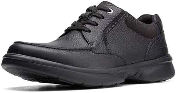 Clarks Men's Bradley Vibe Oxford, Black Tumbled Leather, 12