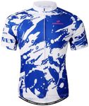 sponeed Bike Jersey for Men Cycle Shirt Short with Pockets Riding Wear Uniforms US L Royal Blue