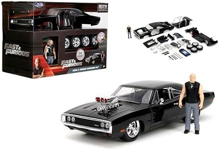 Jada Toys Fast and Furious - Dom's Dodge Charger 1:24 Scale Diecast Model Kit with Dom Figure