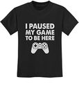 Tstars Gamer Shirt Gaming Apparel Gifts for Boys I Paused My Game Youth Kids Shirts X-Large Black